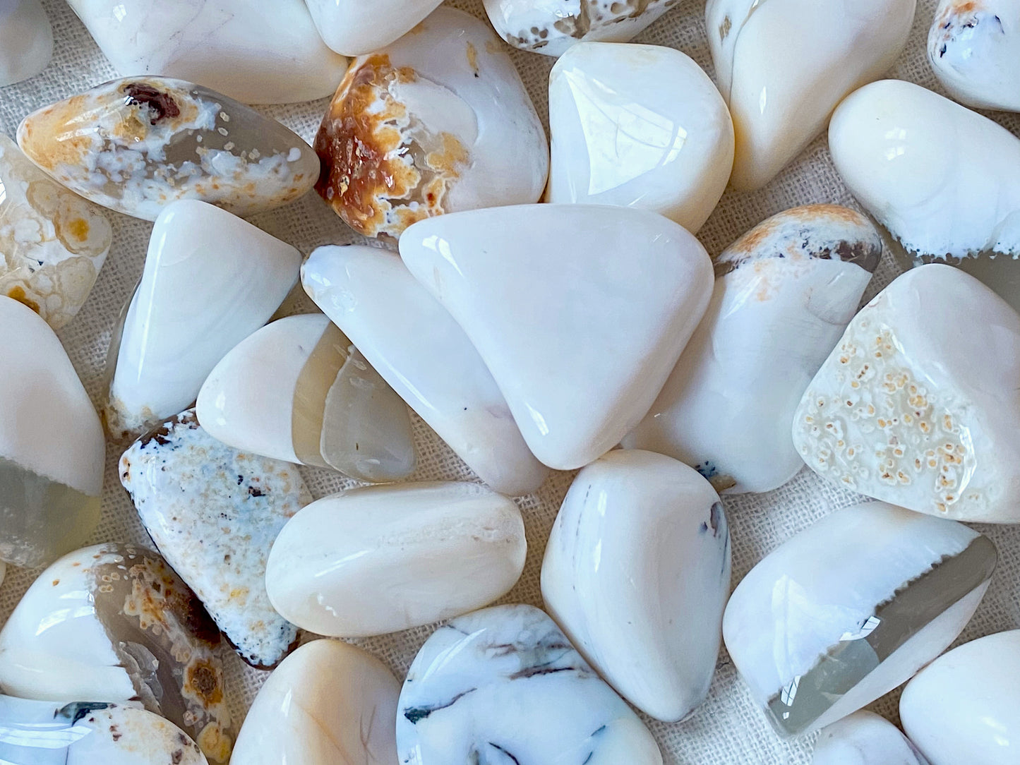 ☆ WHITE OPAL COMMON AGATE A+