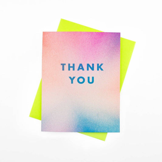 "Thank You" Aura Risograph Card
