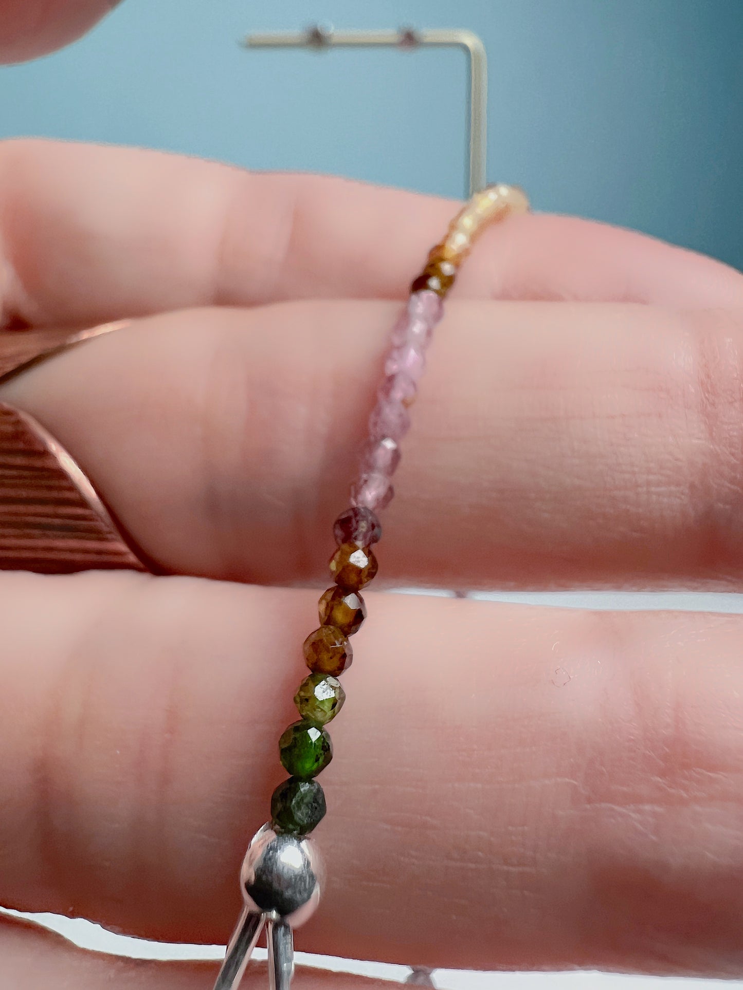 ☆ WATERMELON TOURMALINE  Bracelet & Earrings