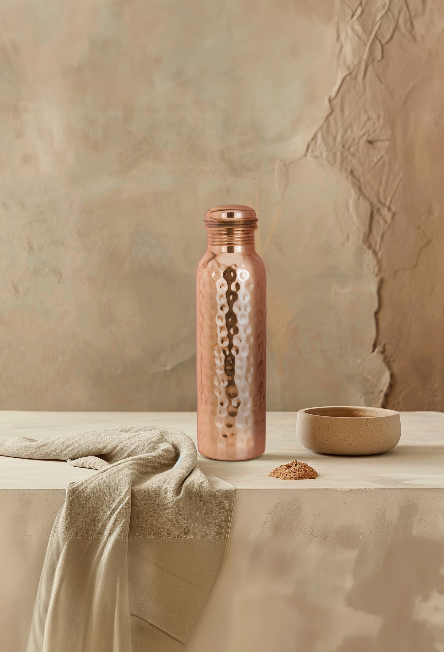 Hammered Tamba Copper Water Bottle