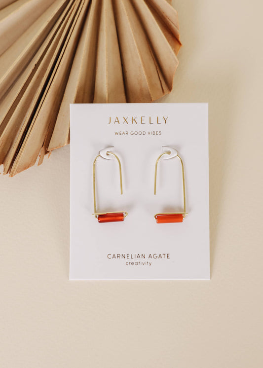 Drop - Carnelian Agate - Earring